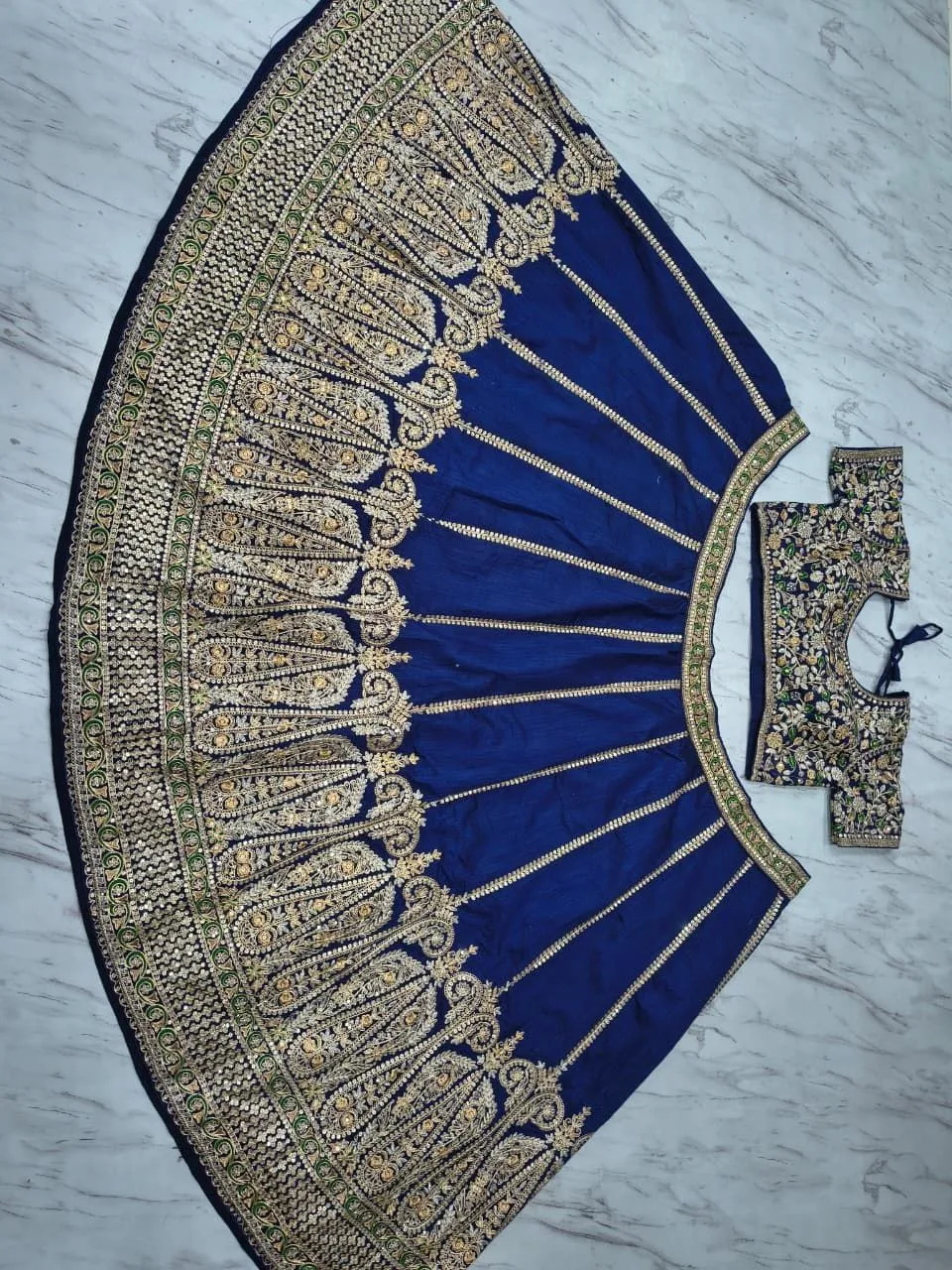 Royal Blue Lehenga Choli for Brother Wedding