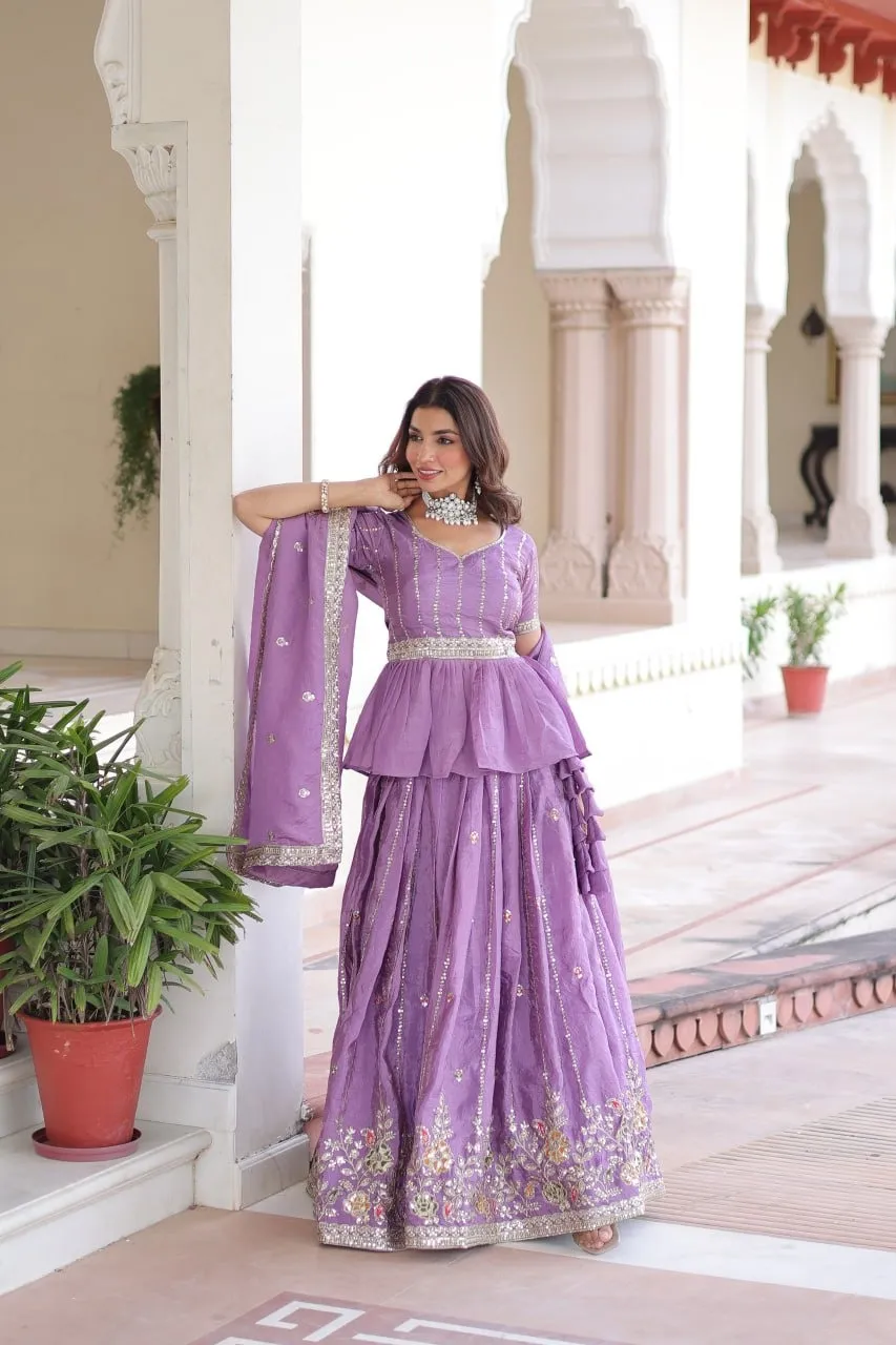 Wedding Guest Special Long Blouse Lehenga