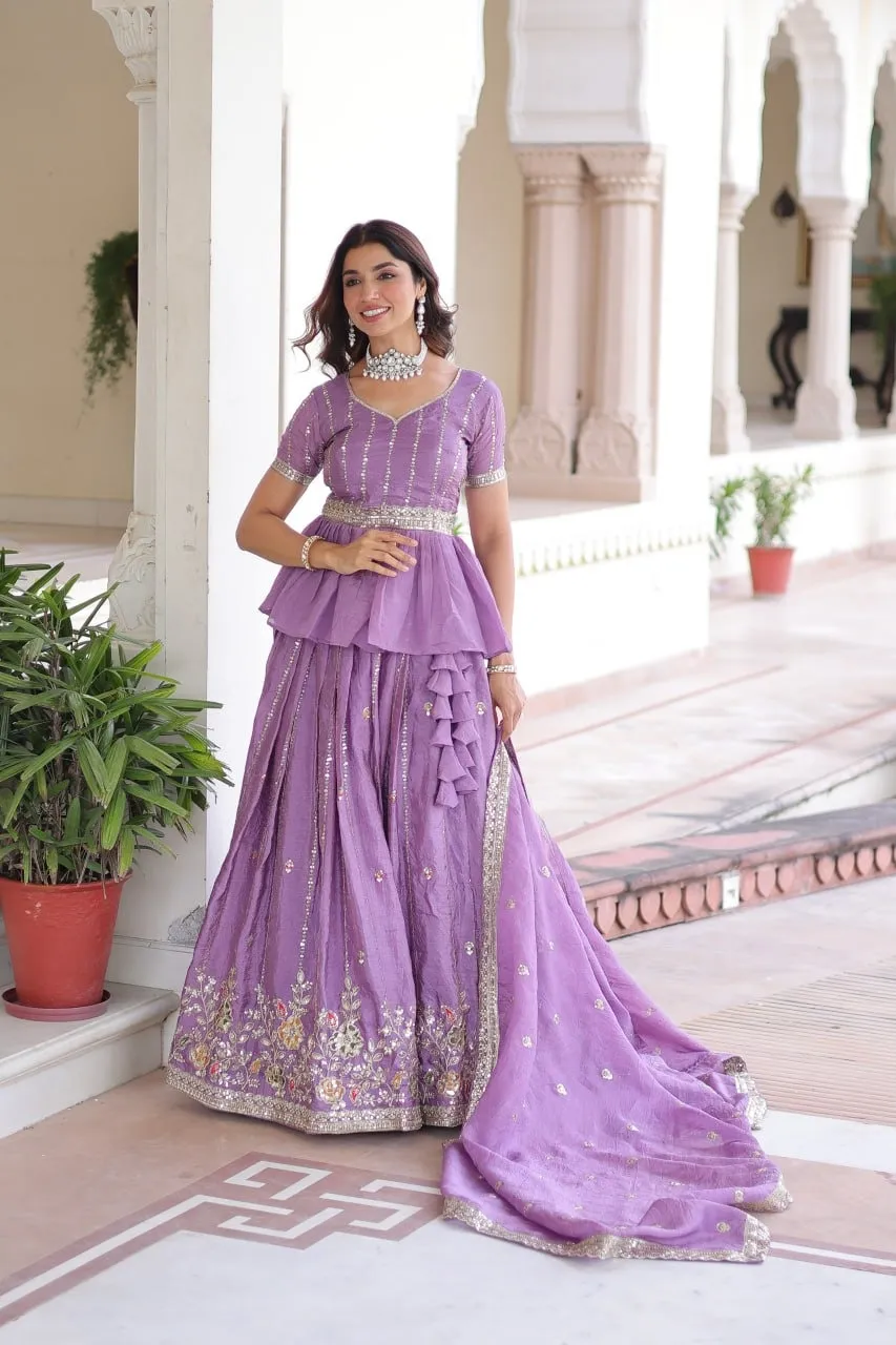 Wedding Guest Special Long Blouse Lehenga