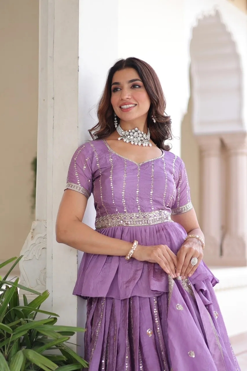 Wedding Guest Special Long Blouse Lehenga