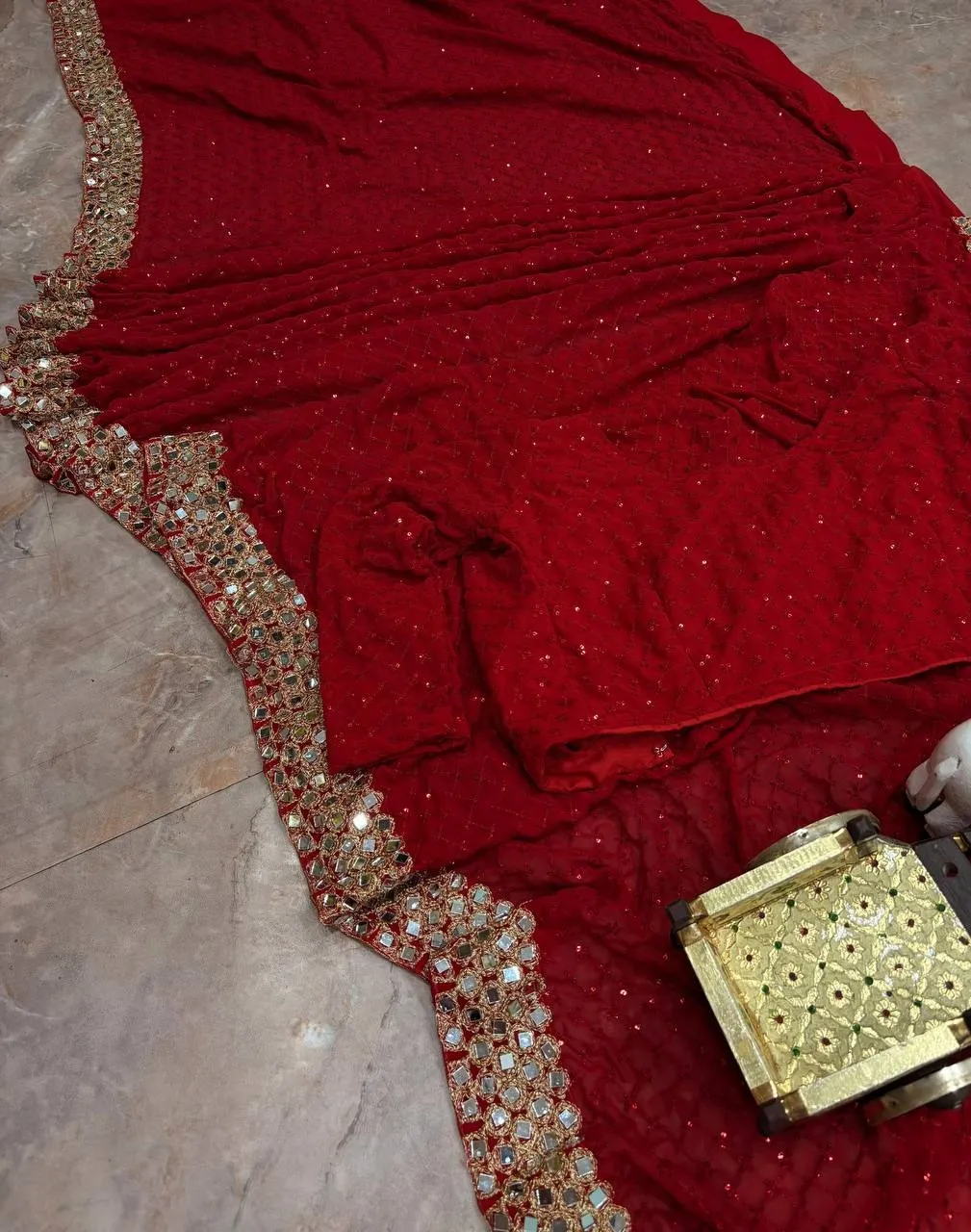 Wedding Special Red 1 Min Saree