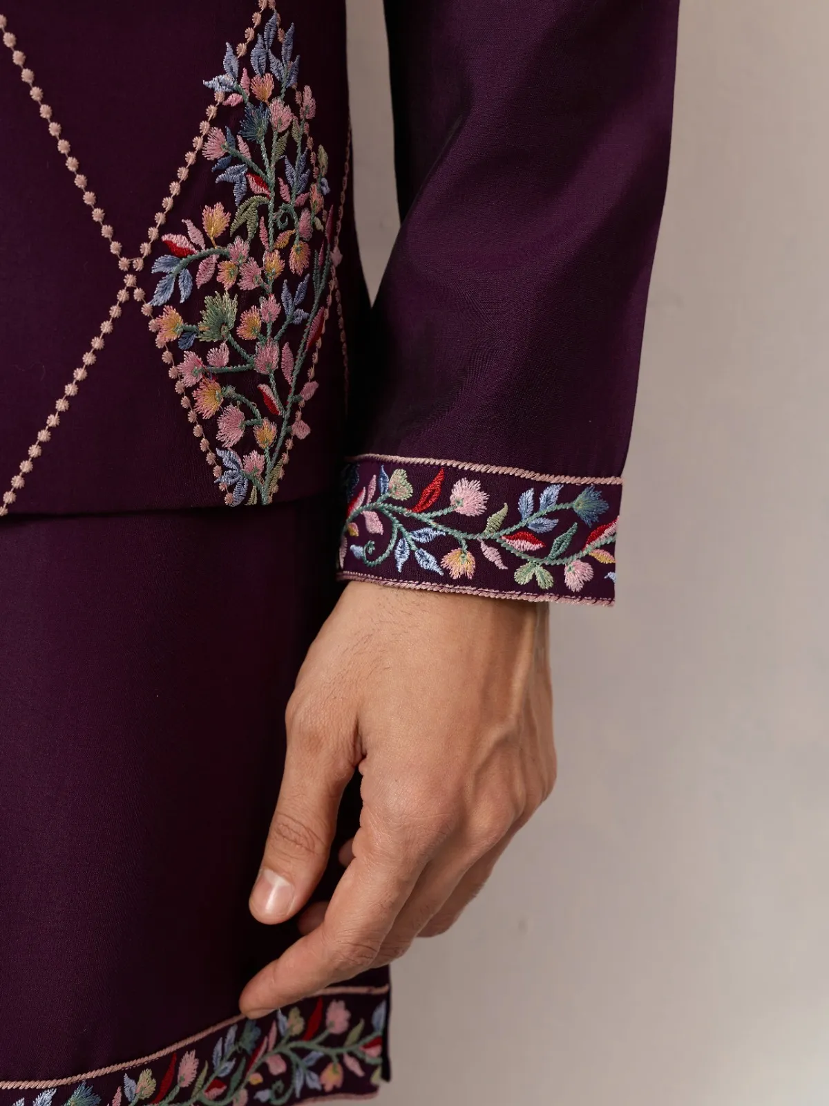 Wedding Wear Mens Short Kurta with Modi Koti