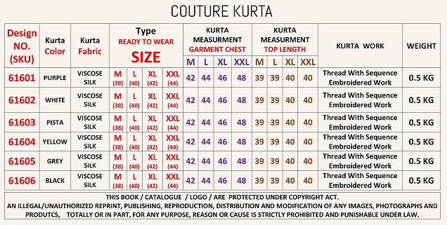 Men Ethnic Kurta Size