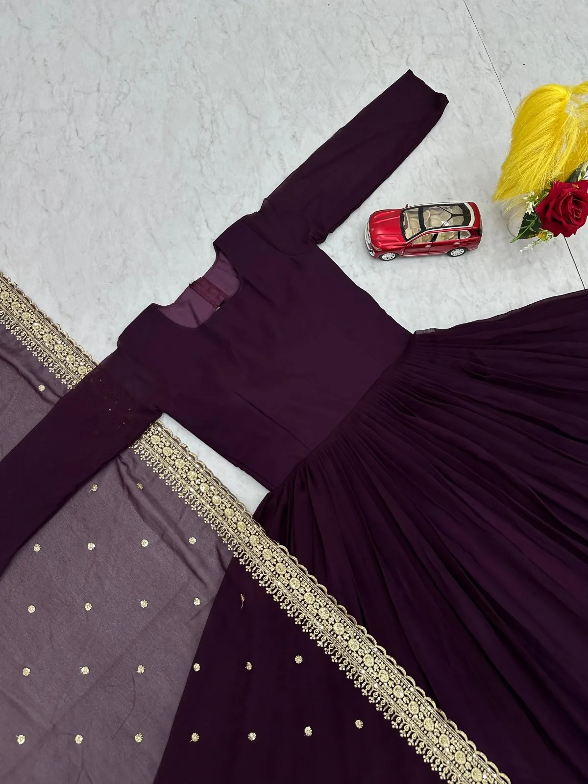 Aditi Roy Hadri Inspired Purple Anarkali Dress