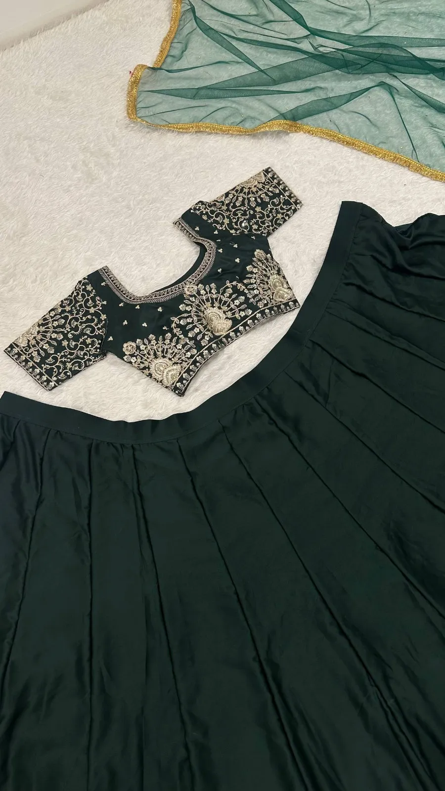 Barat Special Green Lehenga Set