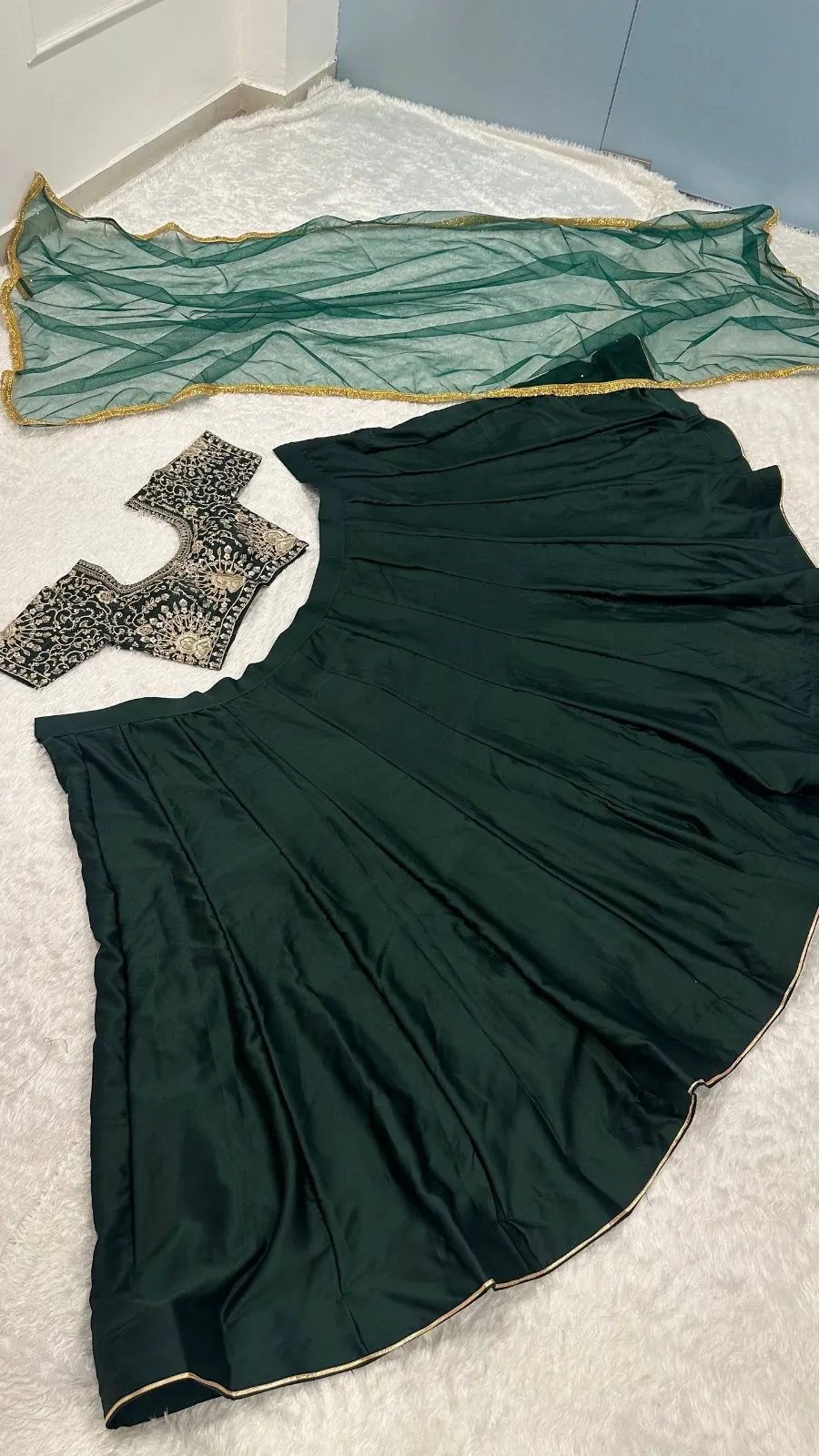 Barat Special Green Lehenga Set