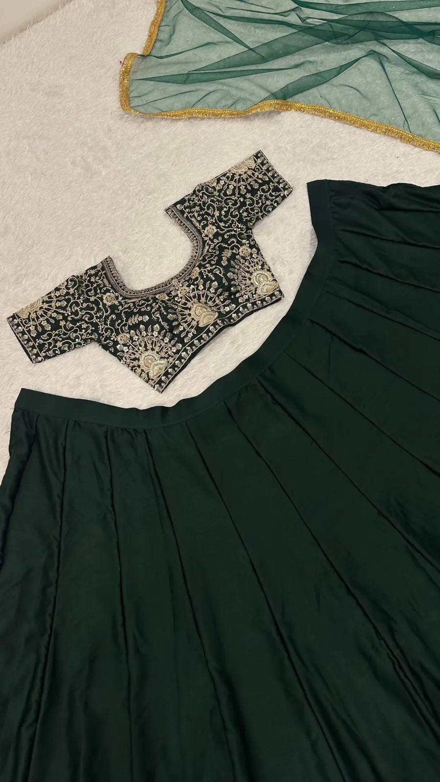 Barat Special Green Lehenga Set