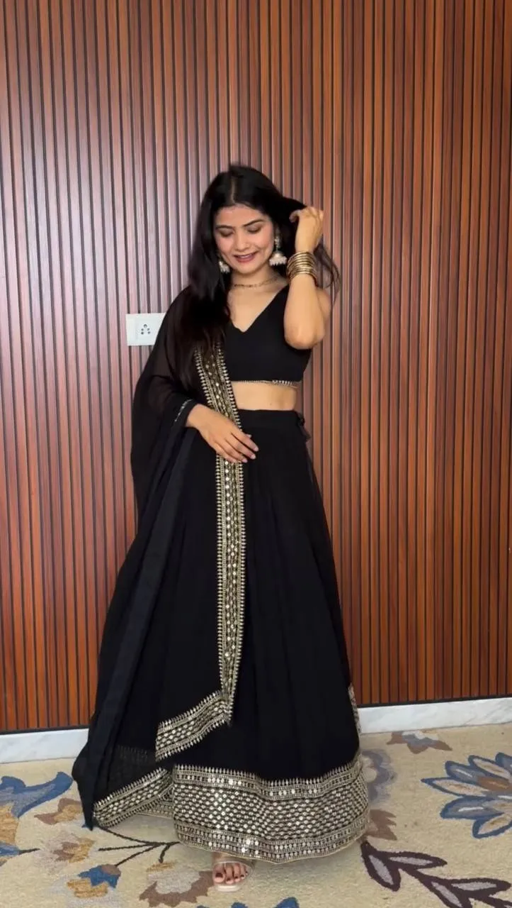 Best Black Lehenga Choli Under 2000