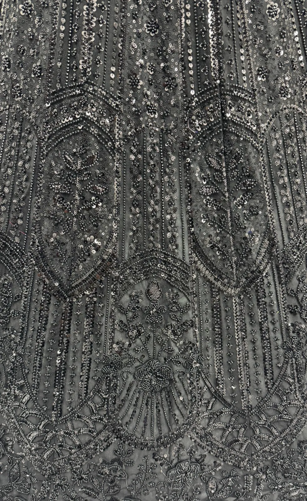 Black Color Handwork Shining Bridal Lehenga