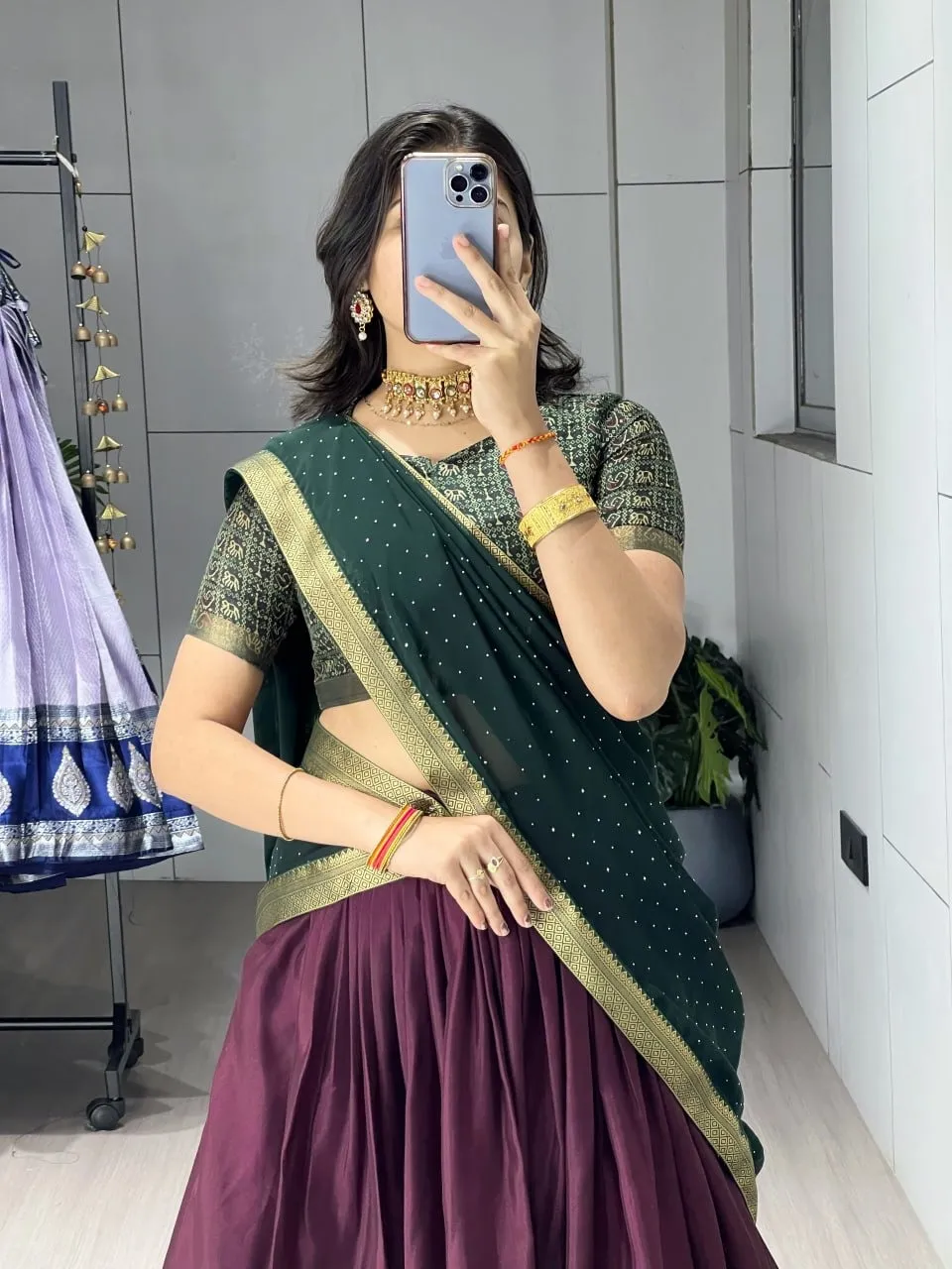 Black Color Traditional Patola Lehenga