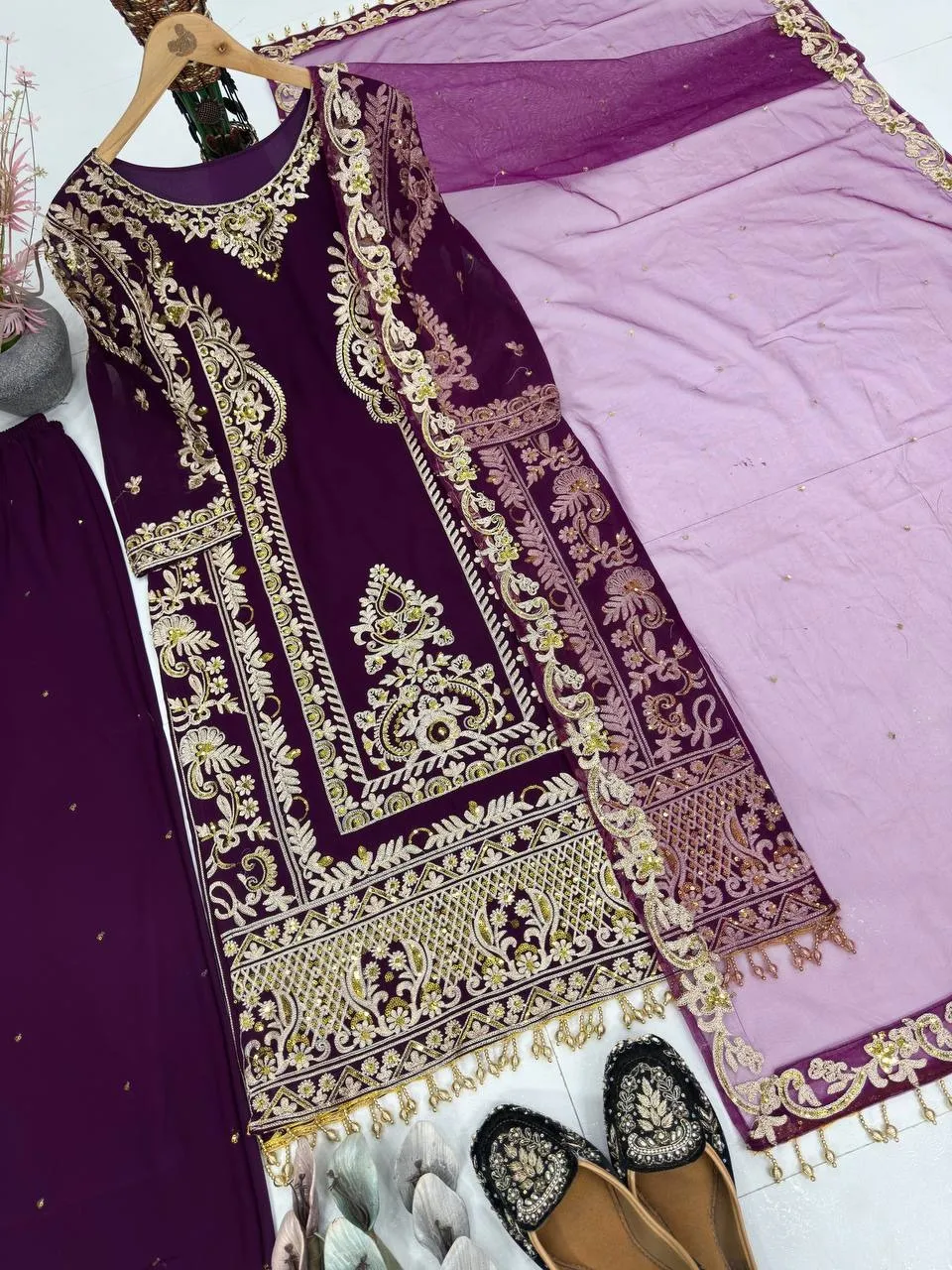 Eid Special Purple Embroidery Dress | Readymade Suits
