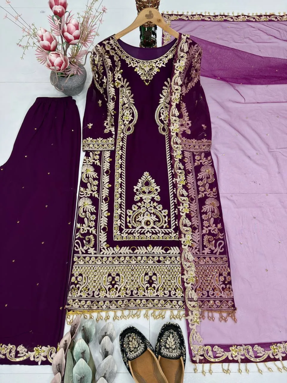 Eid Special Purple Embroidery Dress | Readymade Suits