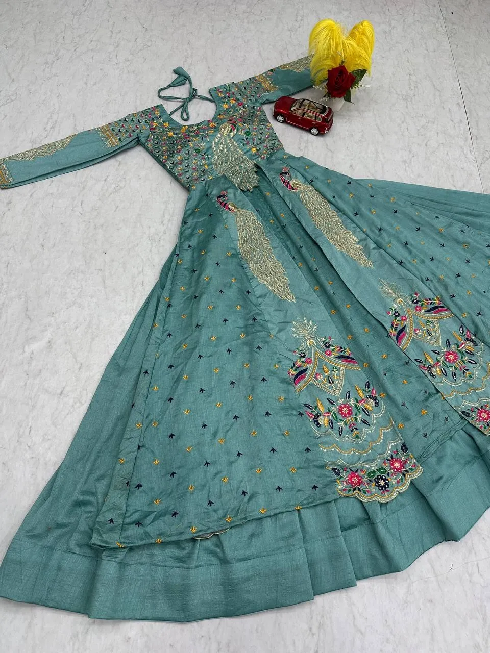 Festive Special Shrug Style Embroidery Lehenga