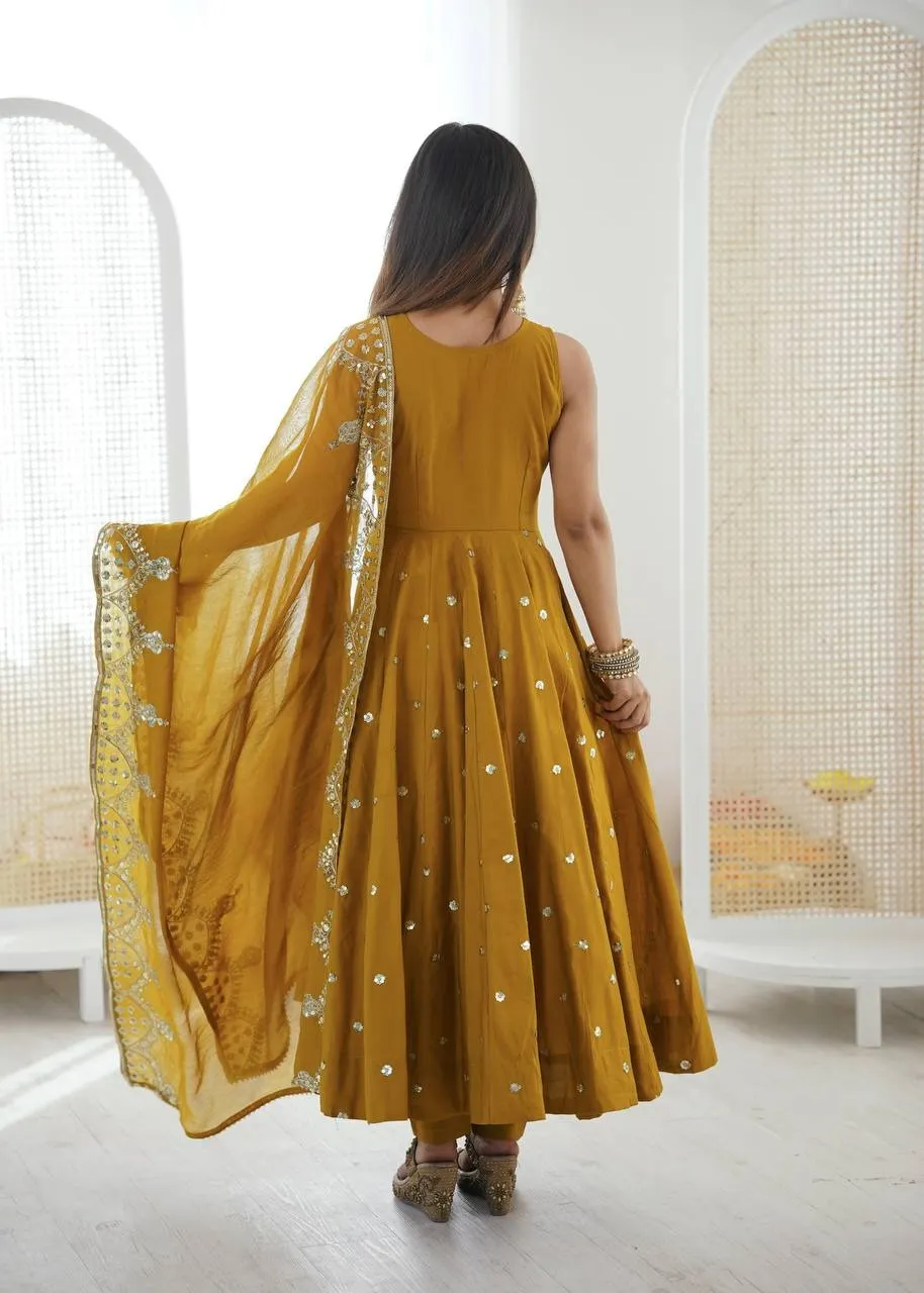 Haldi Ceremony Ethnic Anarkali Dress