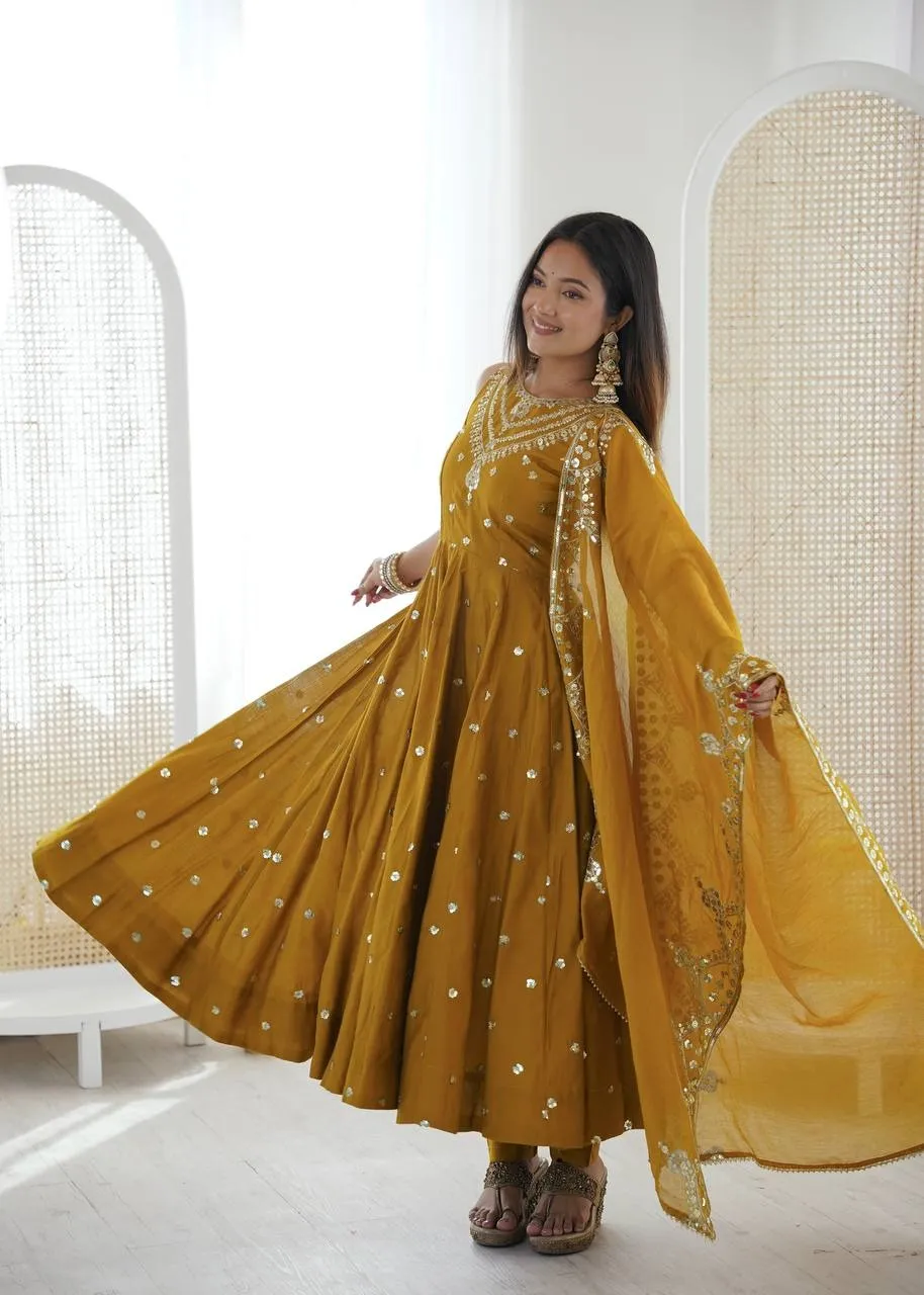 Haldi Ceremony Ethnic Anarkali Dress