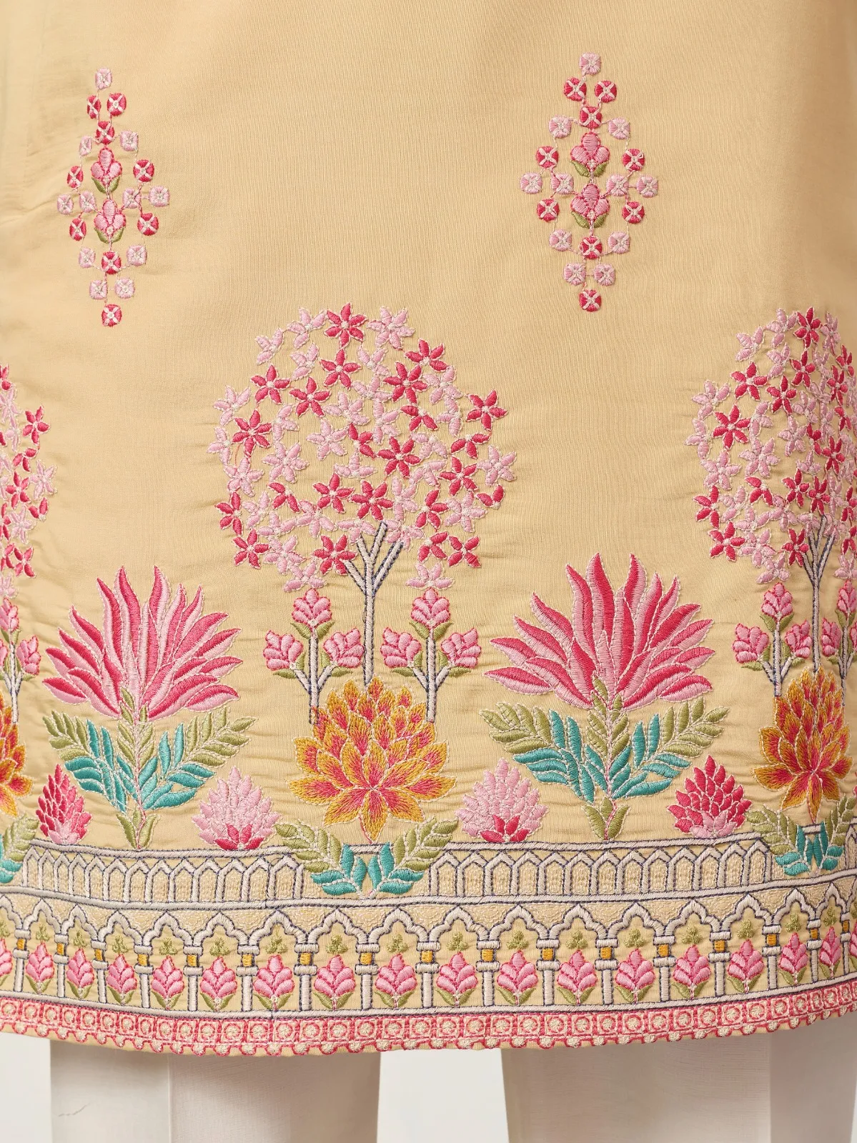 Haldi Special Yellow Men Embroidery Kurta