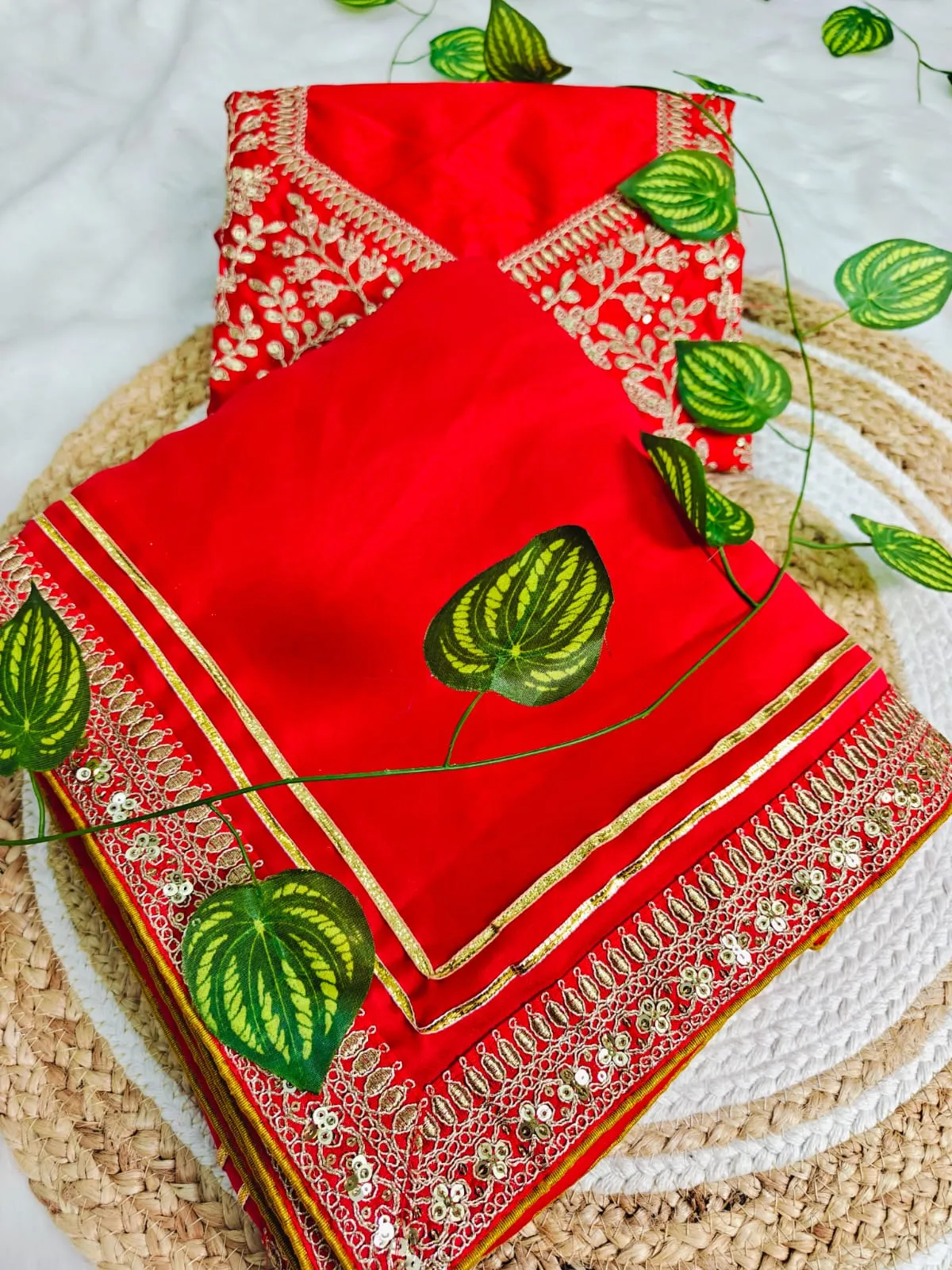 Kajal Aggarwal Inspired Red Saree