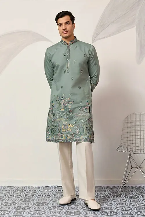 Men Pista Wedding Ethnic Kurta