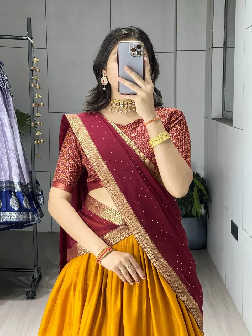 Mustard Color Traditional Patola Lehenga