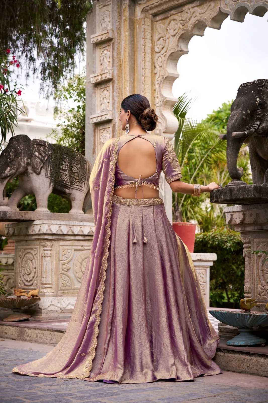 Pastel Lavender Shiny Party Lehenga Choli