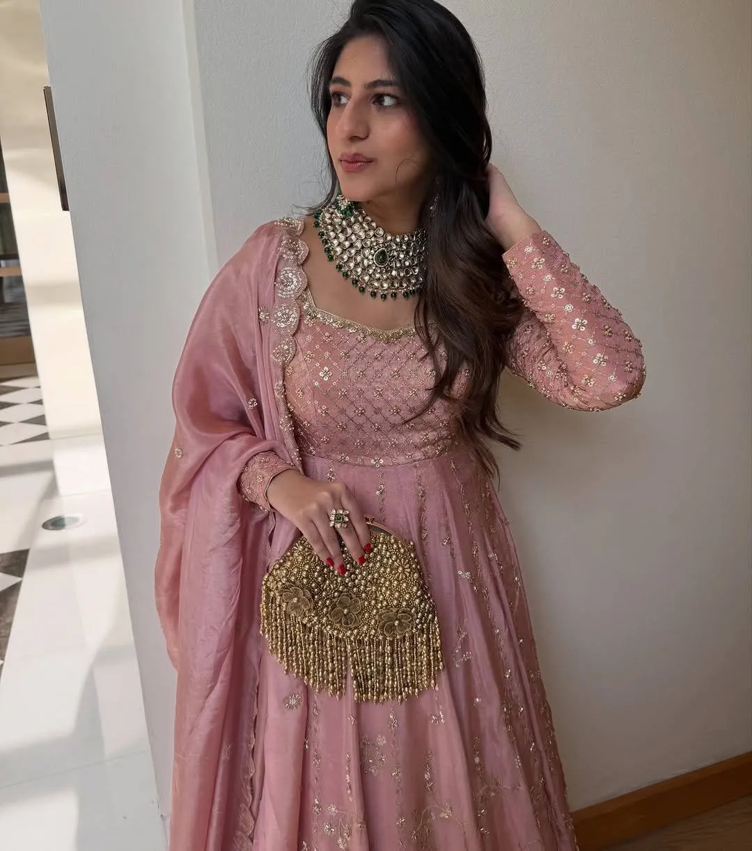 Peach Designer Lehenga Suit | Skirt Suit