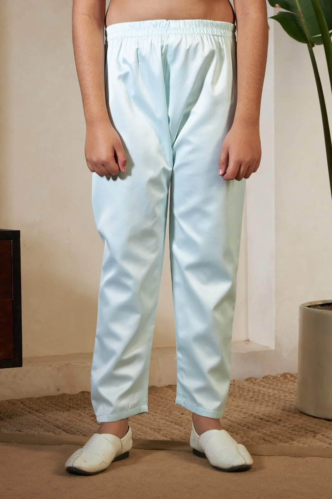Pista Color small boys wedding kurta with koti