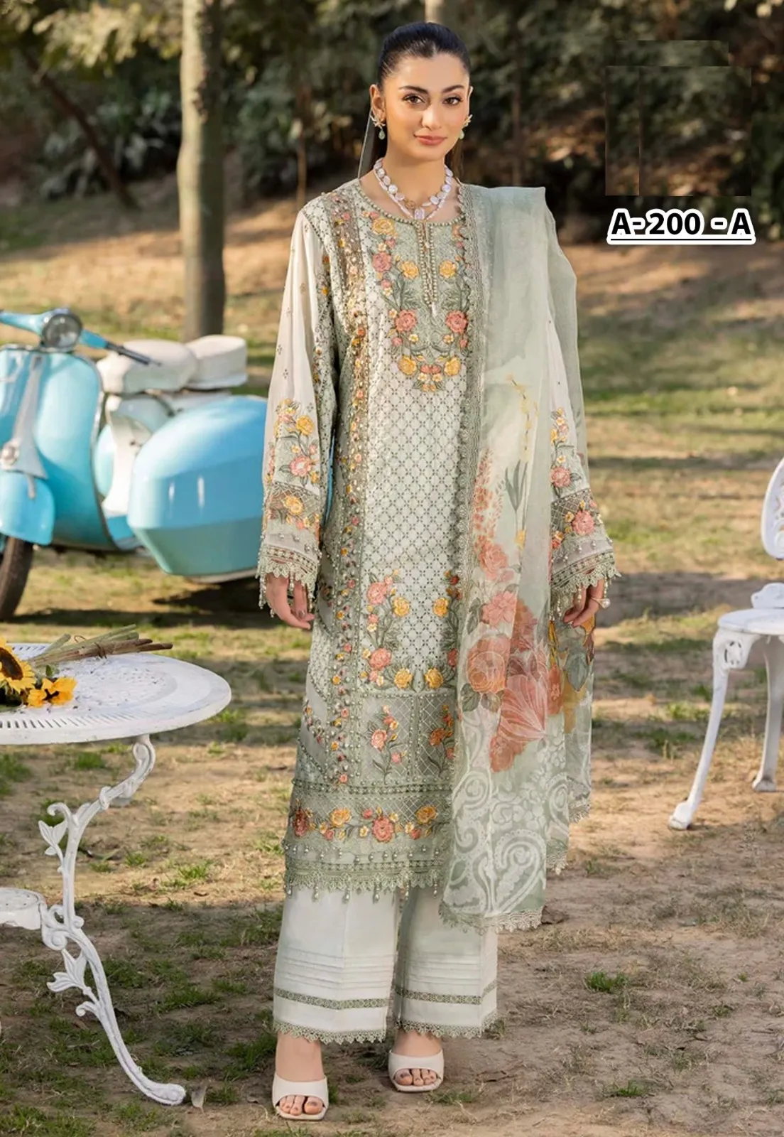 Pista Cotton Pakistani Suit for Women