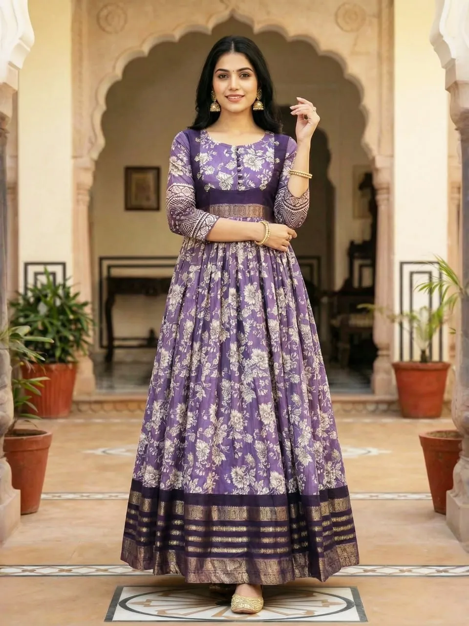 Pongal Special Kalamkari Gown