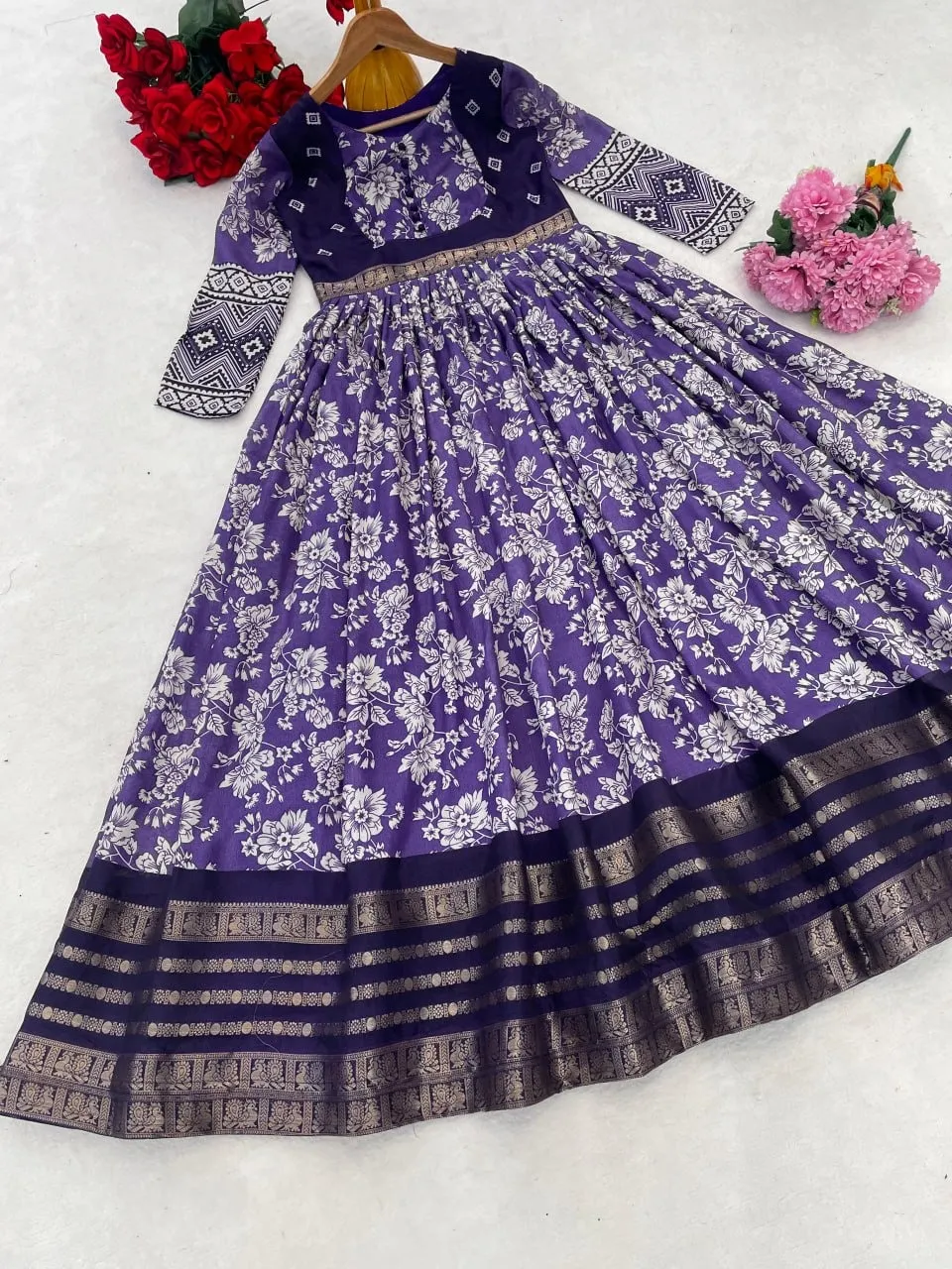 Pongal Special Kalamkari Gown
