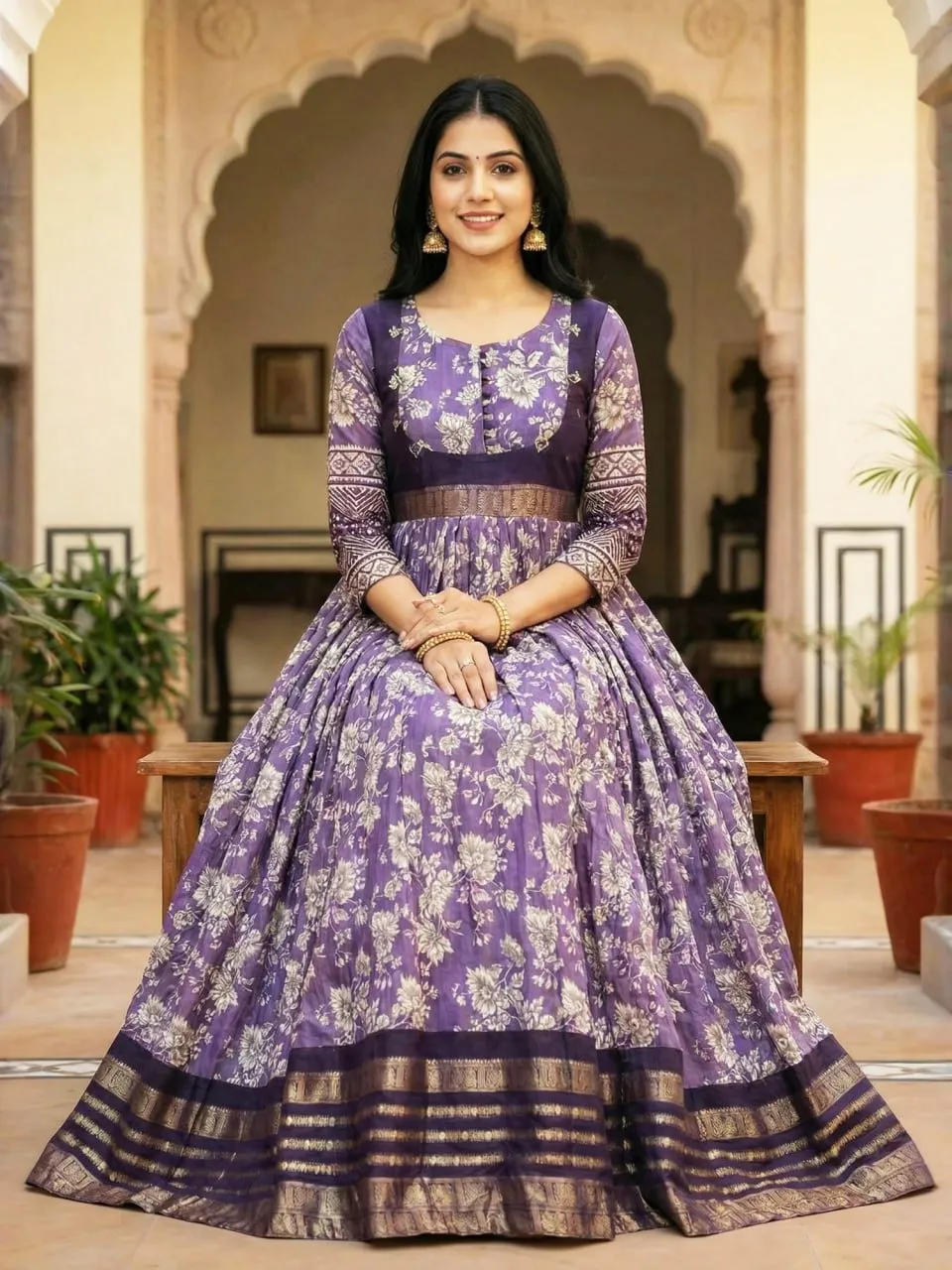 Pongal Special Kalamkari Gown