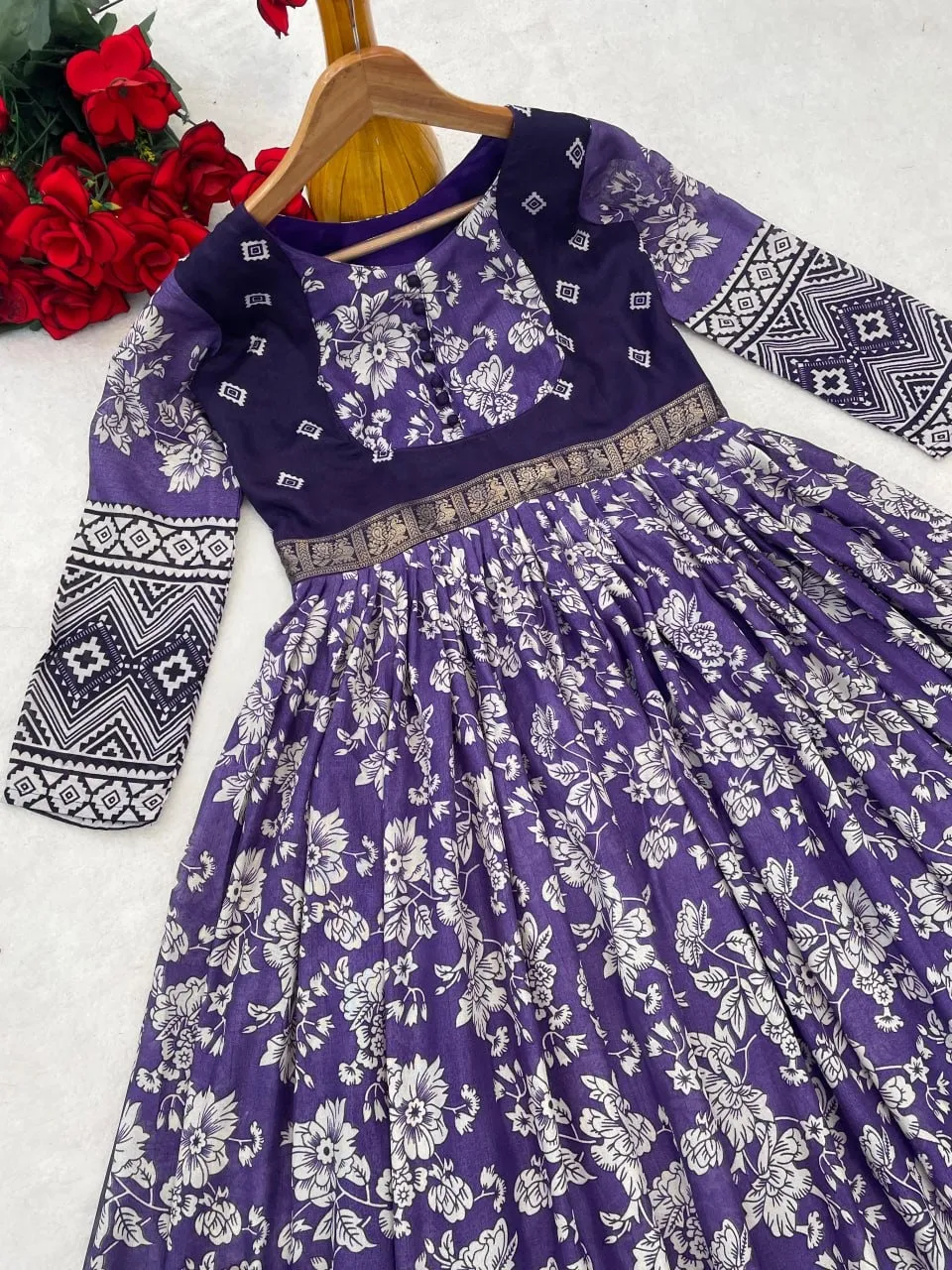 Pongal Special Kalamkari Gown
