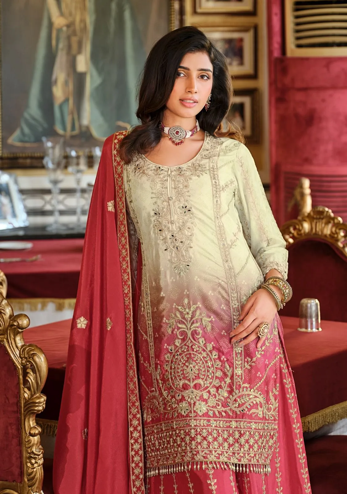 Premium Original Readymade Pakistani Dress Orange