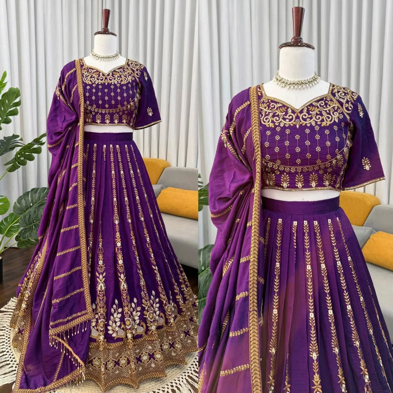 Purple Party Lehenga for Women