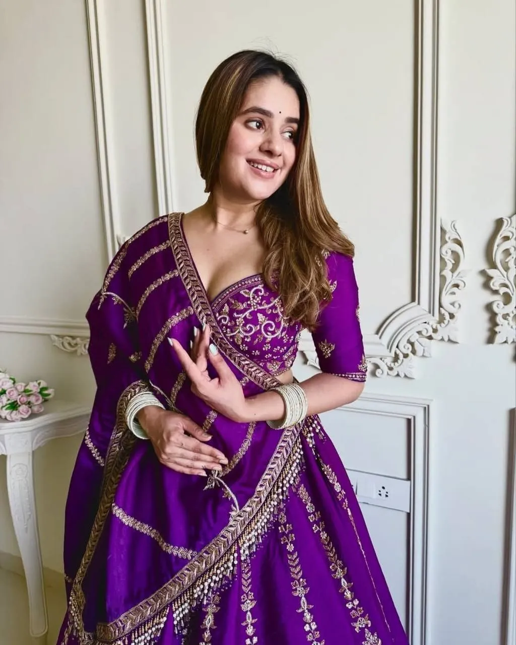 Purple Party Lehenga for Women