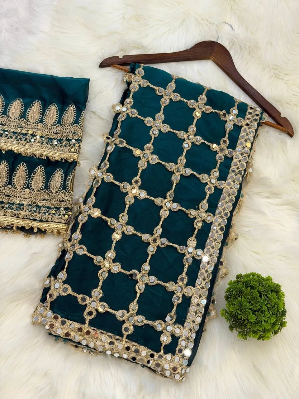 Rama Viral Mirror Saree