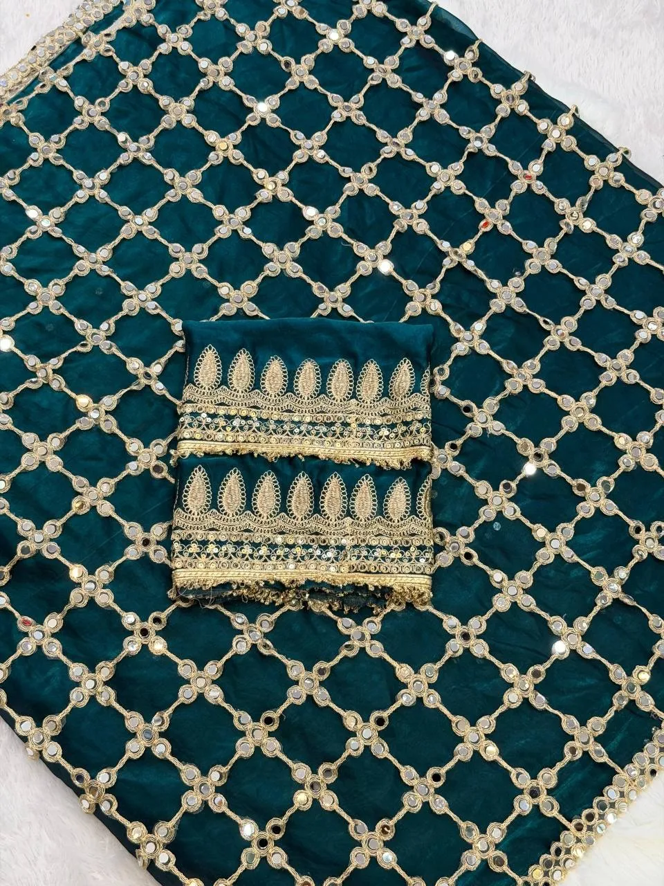 Rama Viral Mirror Saree