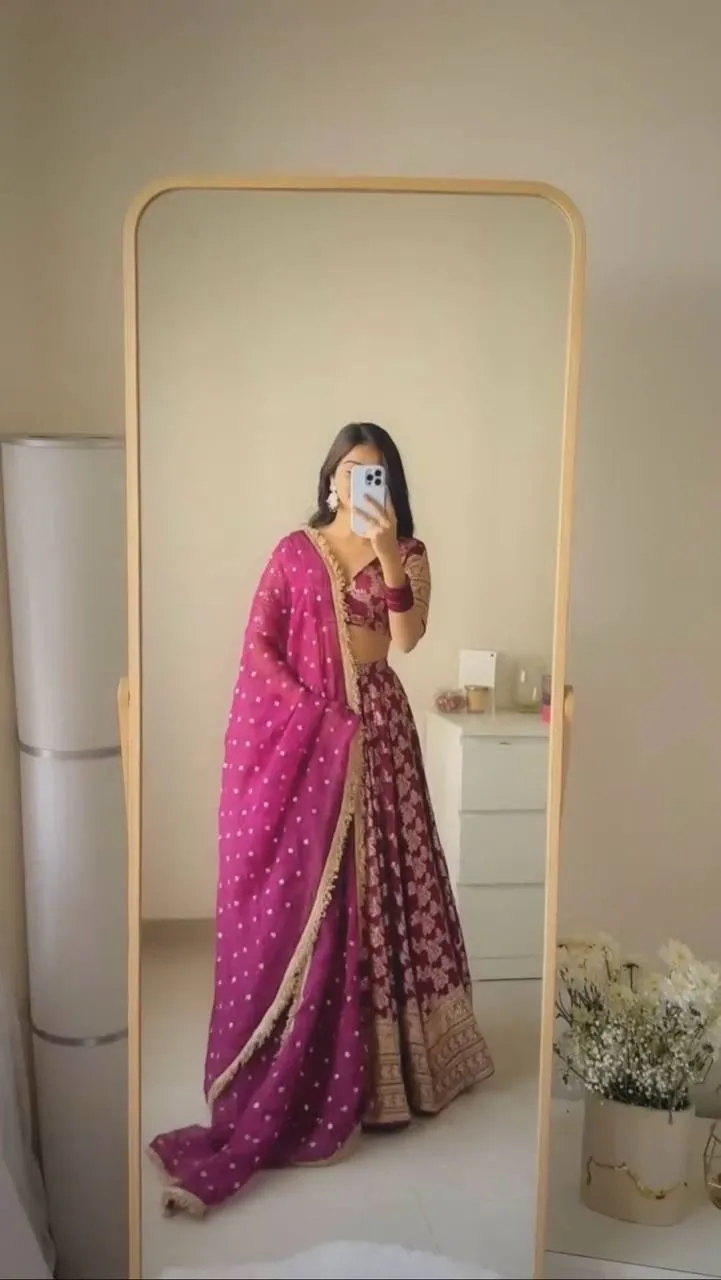 Rani Jacquard Girly Lehenga Blouse