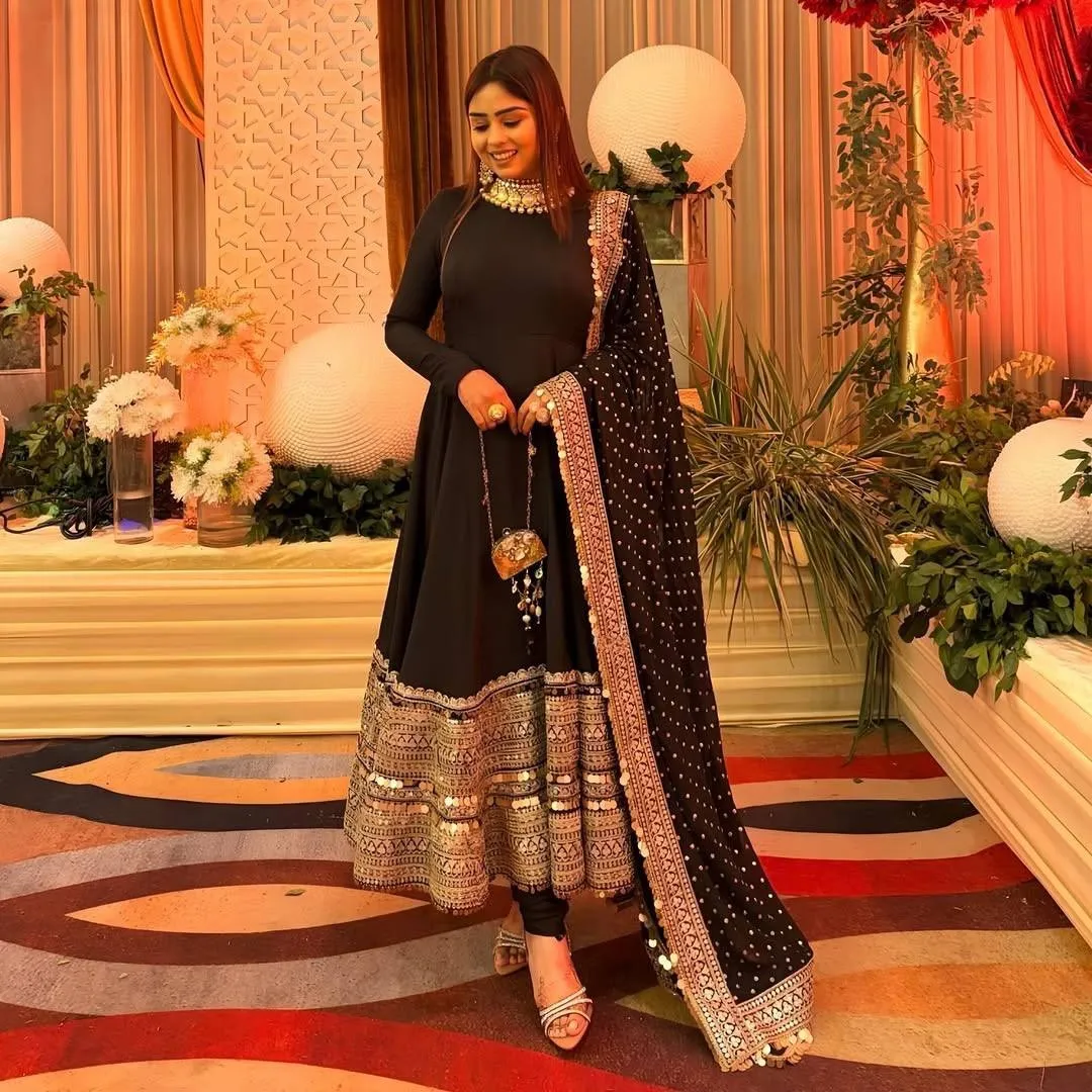 Readymade Black Anarkali Dress for Eid