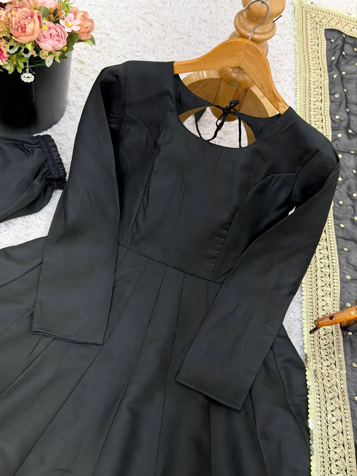 Readymade Black Anarkali Dress for Eid