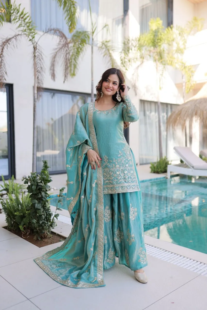 Readymade Eid Dress Sky Blue