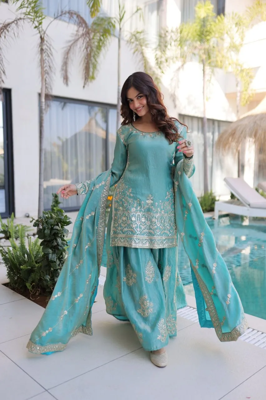Readymade Eid Dress Sky Blue