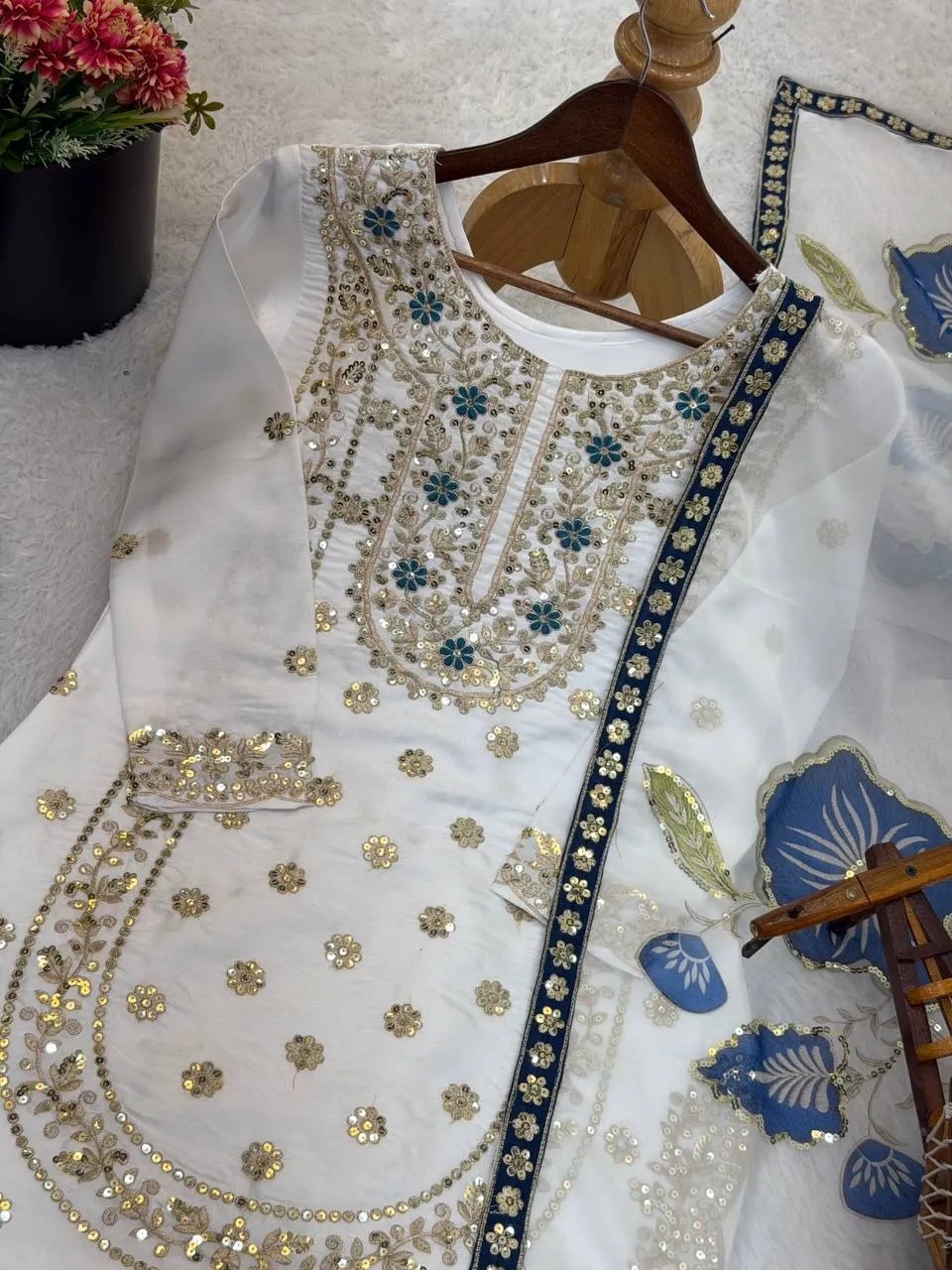 Readymade Pakistani Flared plazzo kurta Set