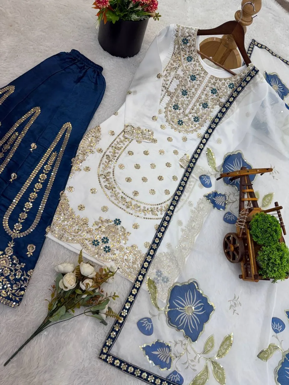 Readymade Pakistani Flared plazzo kurta Set