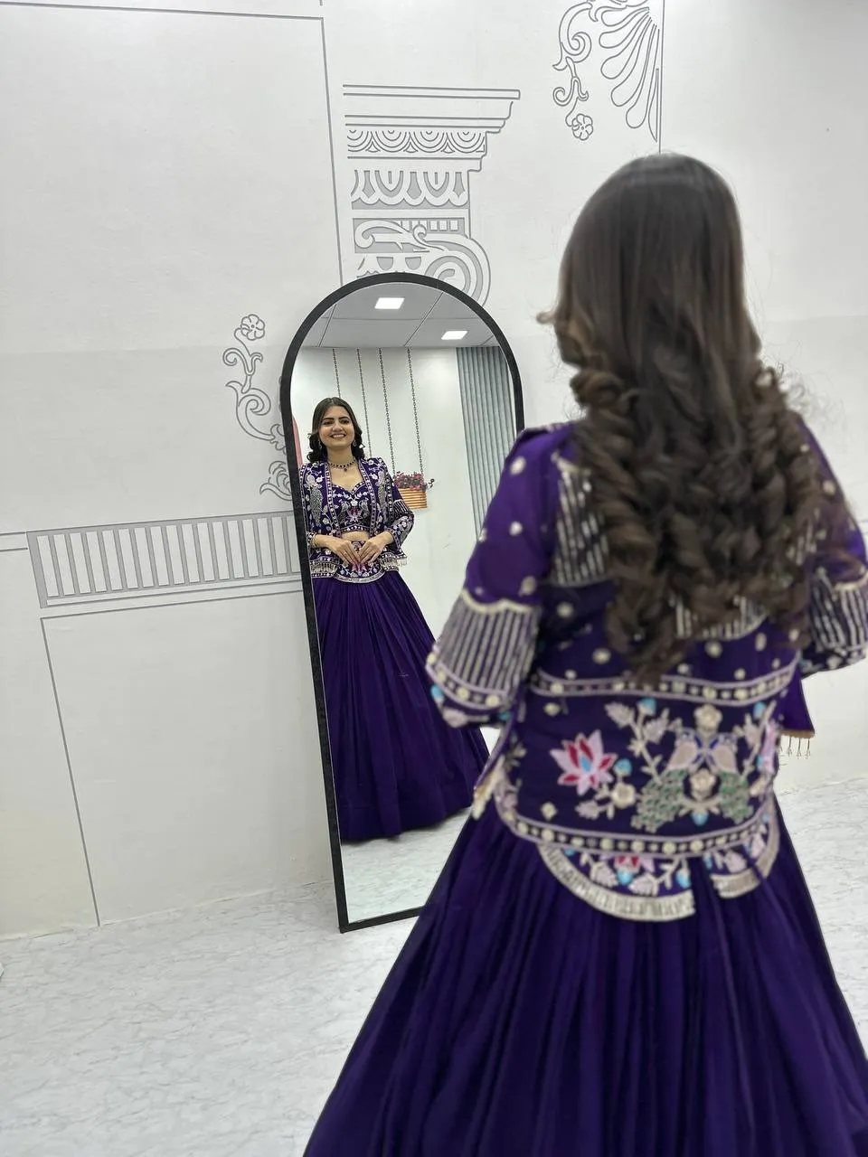 Shadi Wear Jacket Lehenga Blouse Readymade
