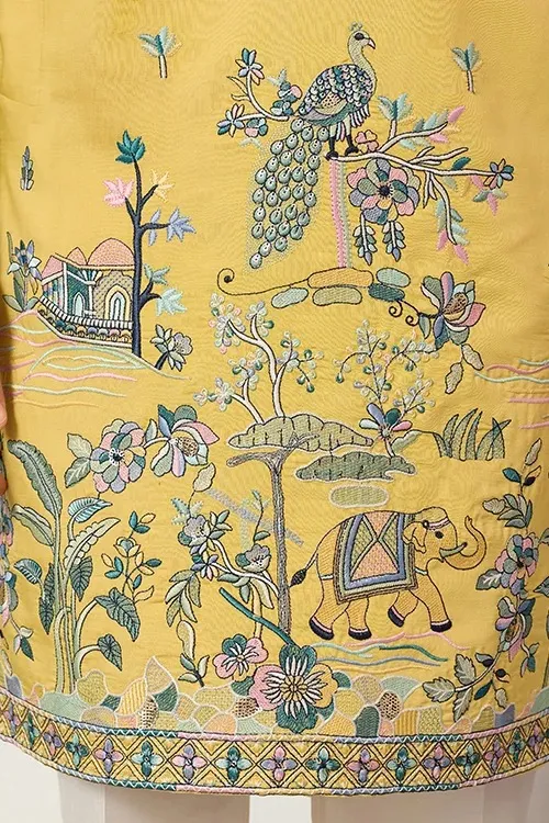 Yellow Haldi Kurta for Groom
