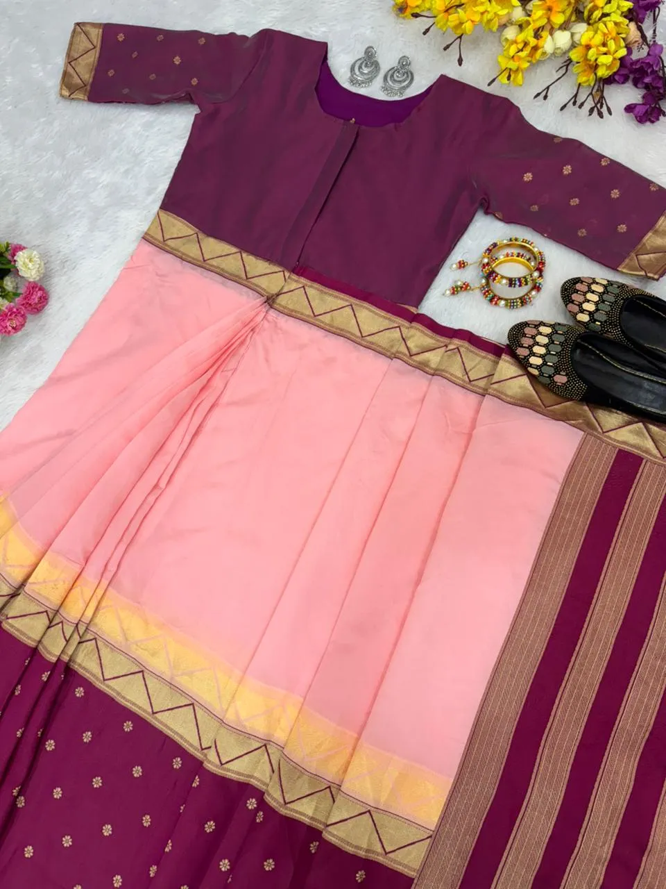 Zip and go Saree for Wedding Pink Color