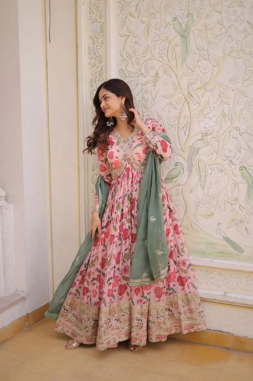 Alia Cut Floral Anarkali Set