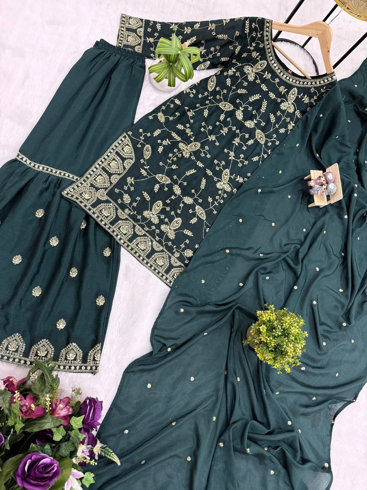 Anjali Arora Inspired Green Sharara Suit