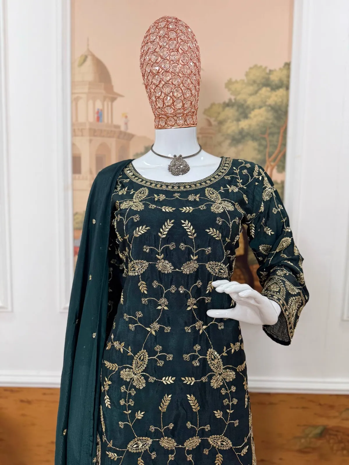 Anjali Arora Inspired Green Sharara Suit