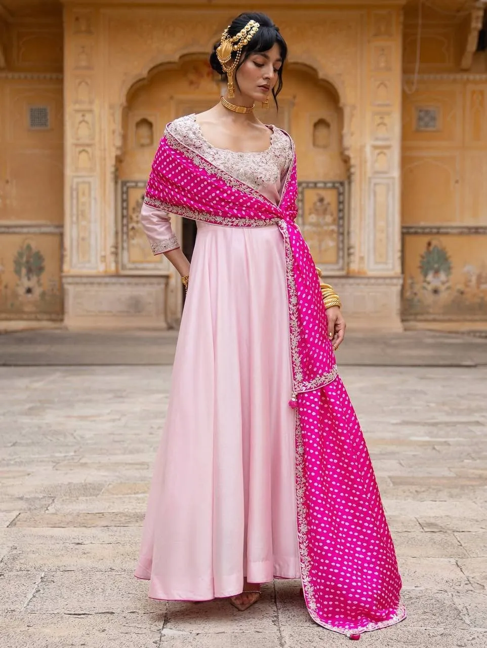 Baby Pink Anarkali Dress | Eid Dress